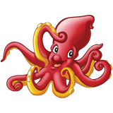 Graphic image of octopus